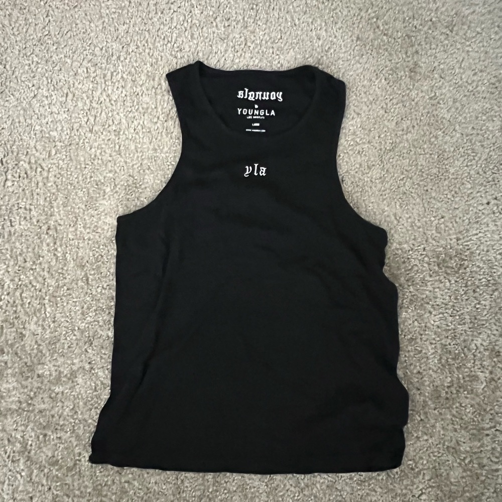 YoungLA Sleek Black Sleeveless Top